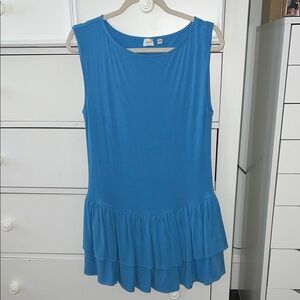 Aritzia Blue Sleeveless Mini Dress